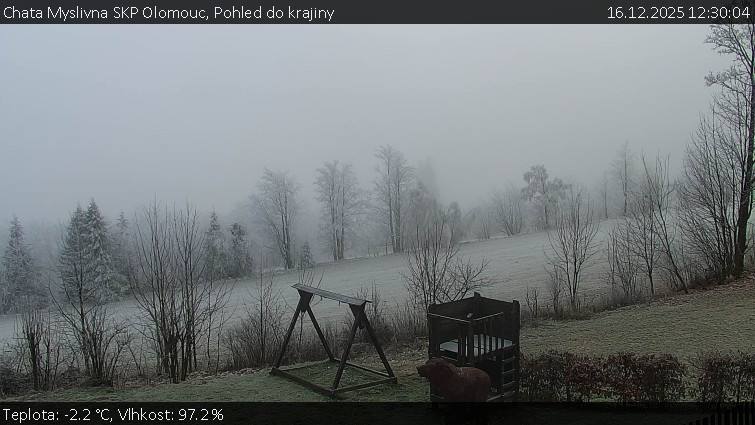Chata Myslivna SKP Olomouc - Pohled do krajiny - 16.12.2025 v 12:30