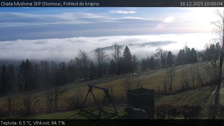 Chata Myslivna SKP Olomouc - Pohled do krajiny - 18.12.2025 v 10:00