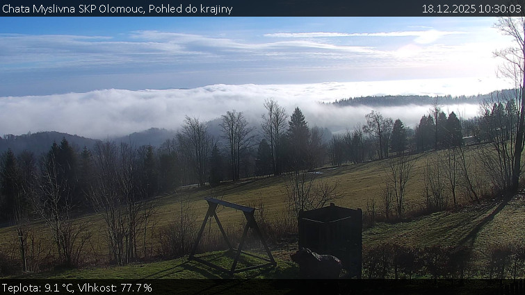 Chata Myslivna SKP Olomouc - Pohled do krajiny - 18.12.2025 v 10:30