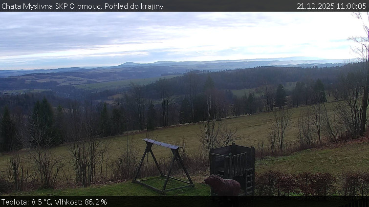 Chata Myslivna SKP Olomouc - Pohled do krajiny - 21.12.2025 v 11:00