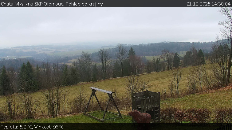 Chata Myslivna SKP Olomouc - Pohled do krajiny - 21.12.2025 v 14:30