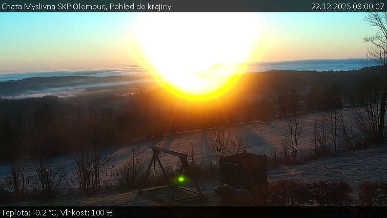 Chata Myslivna SKP Olomouc - Pohled do krajiny - 22.12.2025 v 08:00