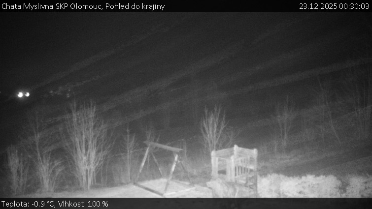 Chata Myslivna SKP Olomouc - Pohled do krajiny - 23.12.2025 v 00:30