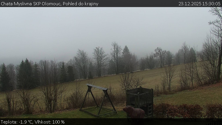Chata Myslivna SKP Olomouc - Pohled do krajiny - 23.12.2025 v 15:30