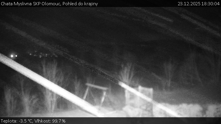 Chata Myslivna SKP Olomouc - Pohled do krajiny - 23.12.2025 v 18:30