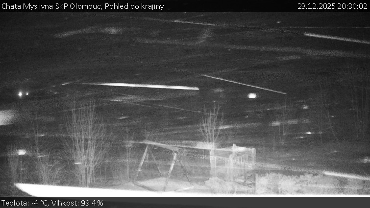 Chata Myslivna SKP Olomouc - Pohled do krajiny - 23.12.2025 v 20:30