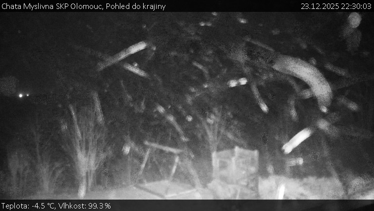 Chata Myslivna SKP Olomouc - Pohled do krajiny - 23.12.2025 v 22:30