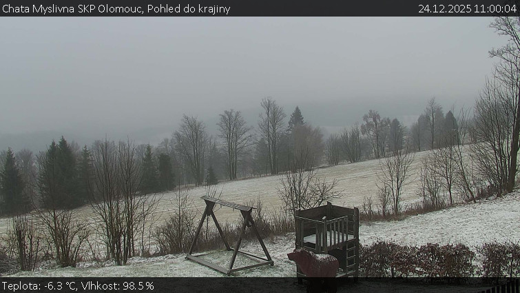 Chata Myslivna SKP Olomouc - Pohled do krajiny - 24.12.2025 v 11:00