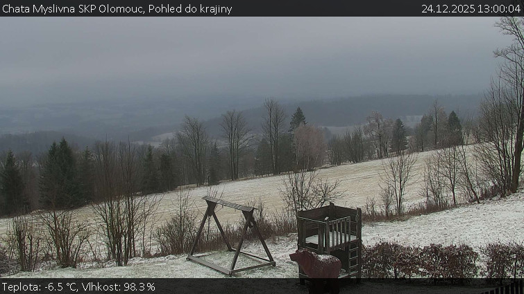 Chata Myslivna SKP Olomouc - Pohled do krajiny - 24.12.2025 v 13:00
