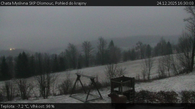 Chata Myslivna SKP Olomouc - Pohled do krajiny - 24.12.2025 v 16:30