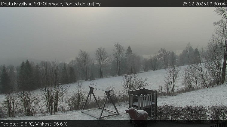 Chata Myslivna SKP Olomouc - Pohled do krajiny - 25.12.2025 v 09:30