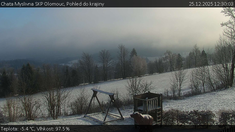 Chata Myslivna SKP Olomouc - Pohled do krajiny - 25.12.2025 v 12:30