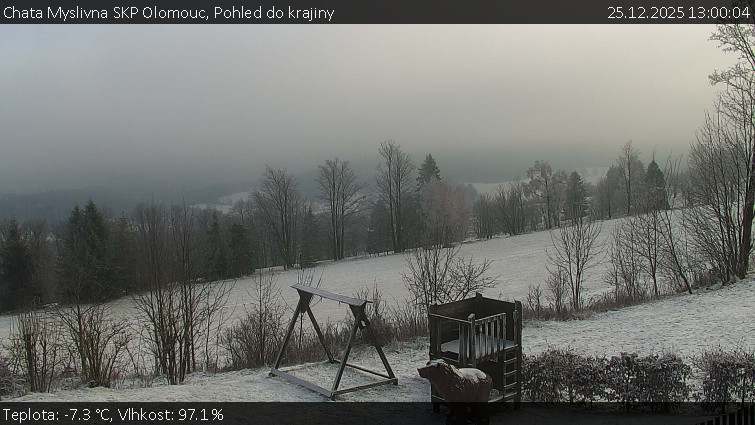 Chata Myslivna SKP Olomouc - Pohled do krajiny - 25.12.2025 v 13:00