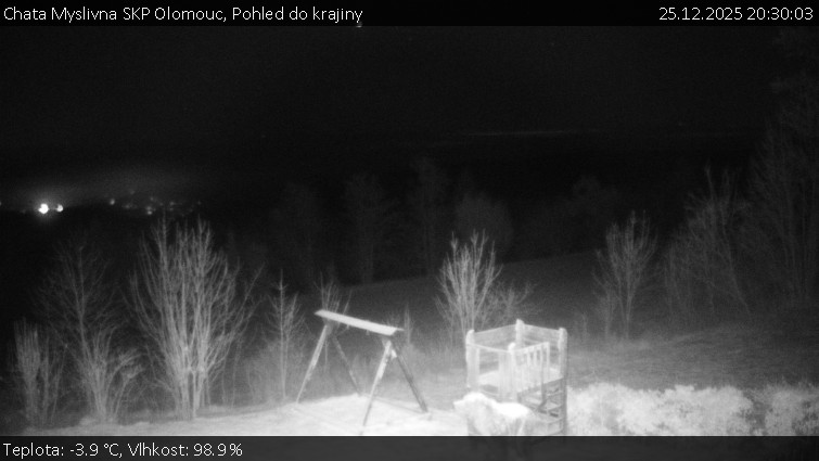Chata Myslivna SKP Olomouc - Pohled do krajiny - 25.12.2025 v 20:30