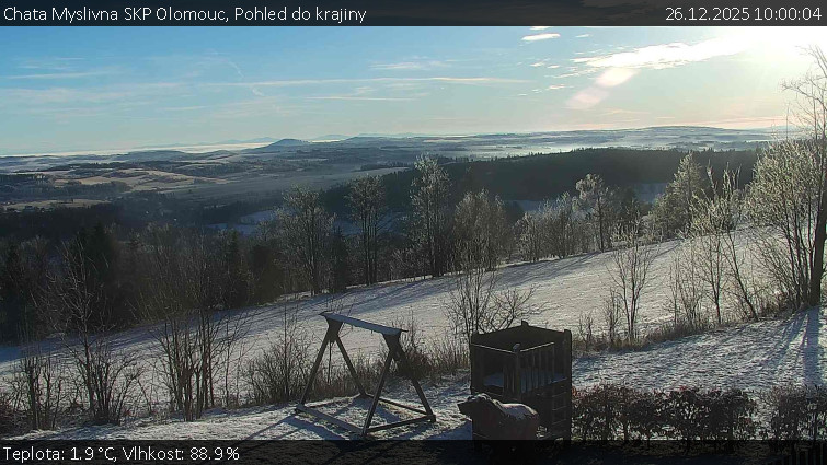 Chata Myslivna SKP Olomouc - Pohled do krajiny - 26.12.2025 v 10:00