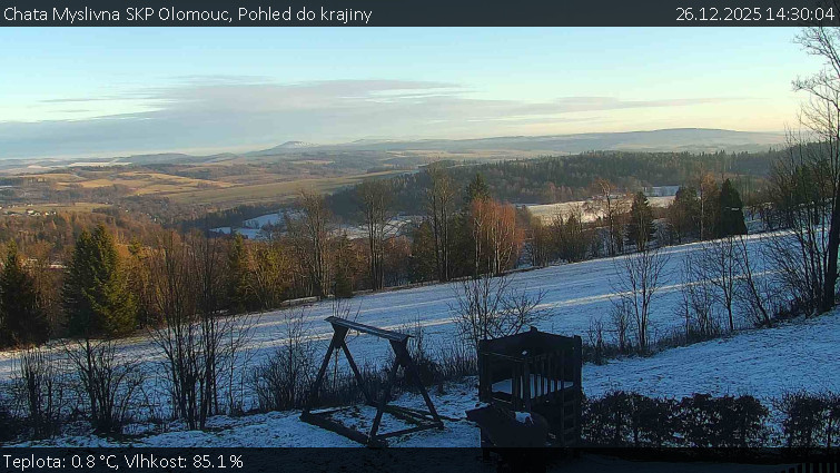 Chata Myslivna SKP Olomouc - Pohled do krajiny - 26.12.2025 v 14:30