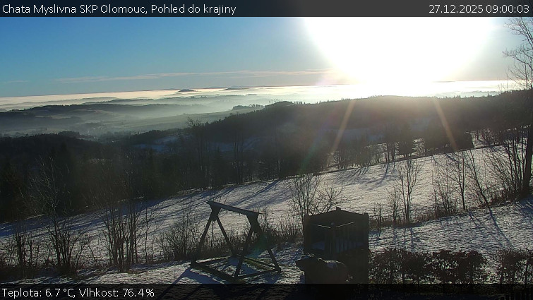 Chata Myslivna SKP Olomouc - Pohled do krajiny - 27.12.2025 v 09:00