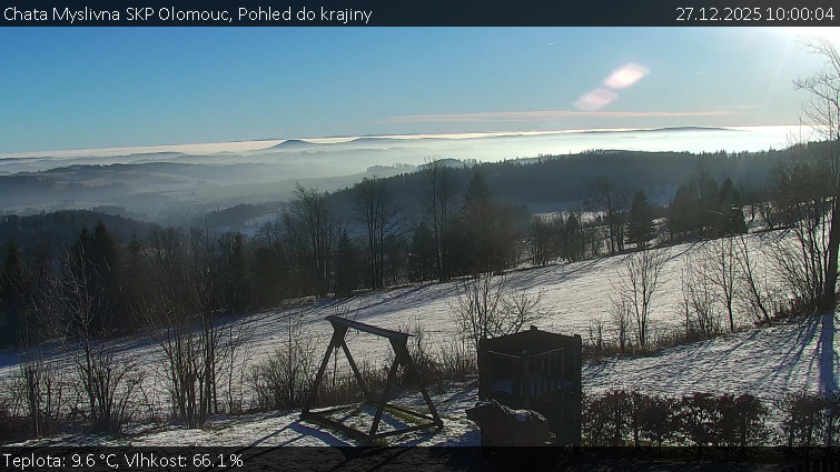 Chata Myslivna SKP Olomouc - Pohled do krajiny - 27.12.2025 v 10:00