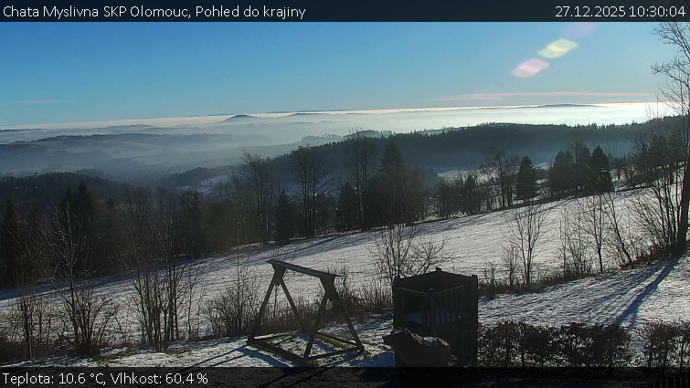 Chata Myslivna SKP Olomouc - Pohled do krajiny - 27.12.2025 v 10:30