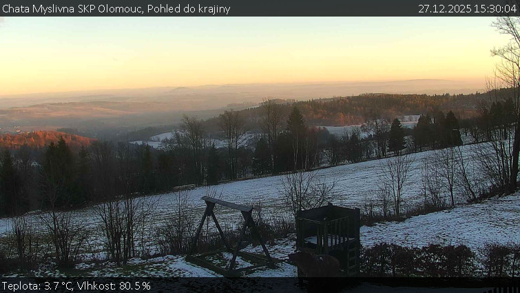 Chata Myslivna SKP Olomouc - Pohled do krajiny - 27.12.2025 v 15:30