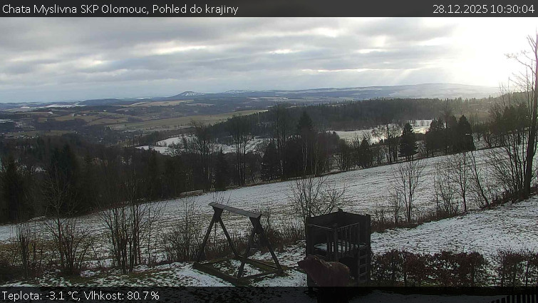 Chata Myslivna SKP Olomouc - Pohled do krajiny - 28.12.2025 v 10:30
