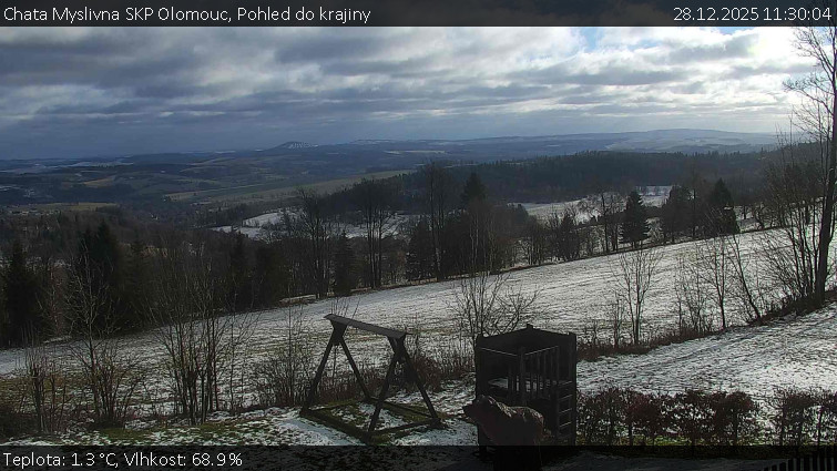 Chata Myslivna SKP Olomouc - Pohled do krajiny - 28.12.2025 v 11:30
