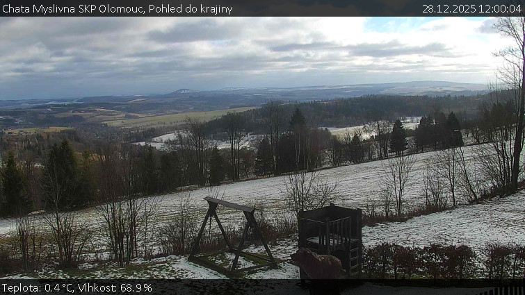 Chata Myslivna SKP Olomouc - Pohled do krajiny - 28.12.2025 v 12:00
