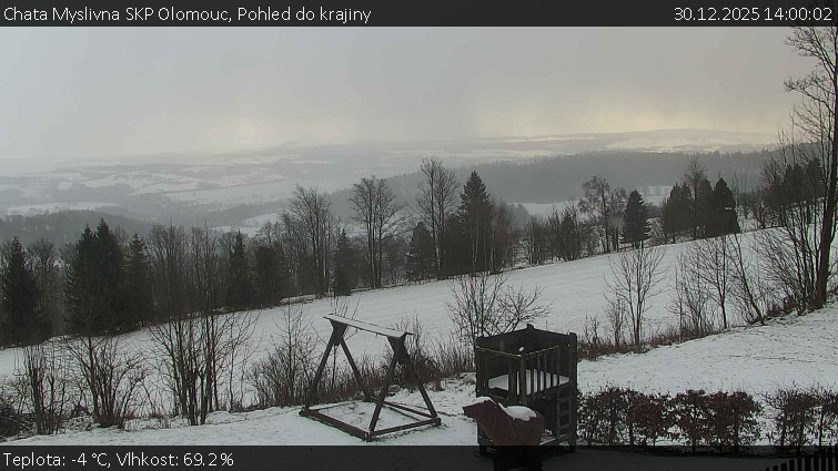 Chata Myslivna SKP Olomouc - Pohled do krajiny - 30.12.2025 v 14:00