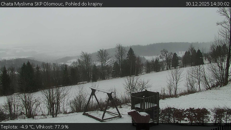 Chata Myslivna SKP Olomouc - Pohled do krajiny - 30.12.2025 v 14:30