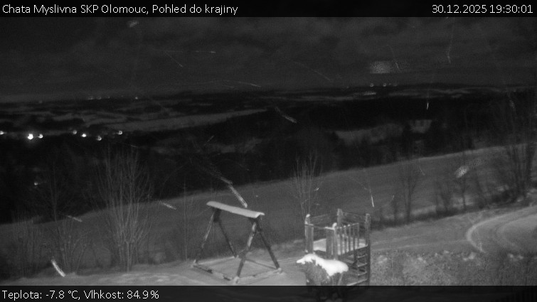 Chata Myslivna SKP Olomouc - Pohled do krajiny - 30.12.2025 v 19:30