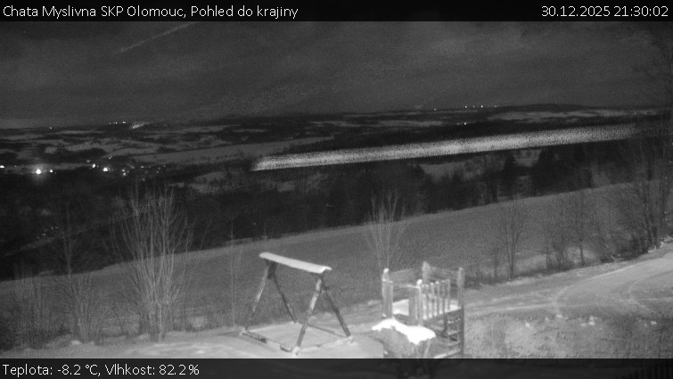 Chata Myslivna SKP Olomouc - Pohled do krajiny - 30.12.2025 v 21:30