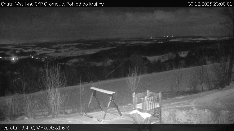 Chata Myslivna SKP Olomouc - Pohled do krajiny - 30.12.2025 v 23:00