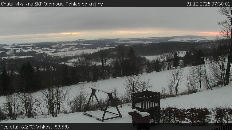 Chata Myslivna SKP Olomouc - Pohled do krajiny - 31.12.2025 v 07:30