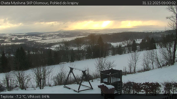 Chata Myslivna SKP Olomouc - Pohled do krajiny - 31.12.2025 v 09:00