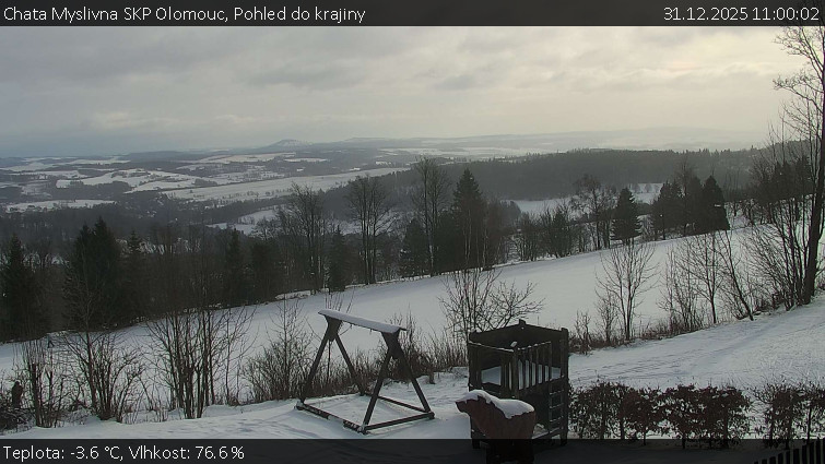 Chata Myslivna SKP Olomouc - Pohled do krajiny - 31.12.2025 v 11:00