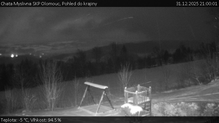 Chata Myslivna SKP Olomouc - Pohled do krajiny - 31.12.2025 v 21:00