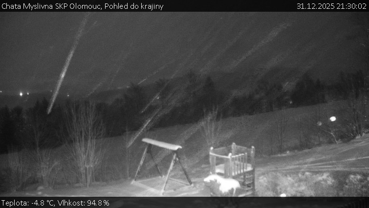 Chata Myslivna SKP Olomouc - Pohled do krajiny - 31.12.2025 v 21:30