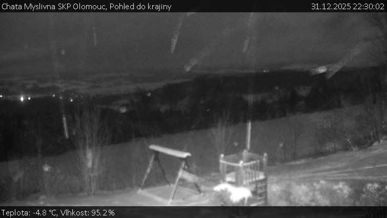 Chata Myslivna SKP Olomouc - Pohled do krajiny - 31.12.2025 v 22:30