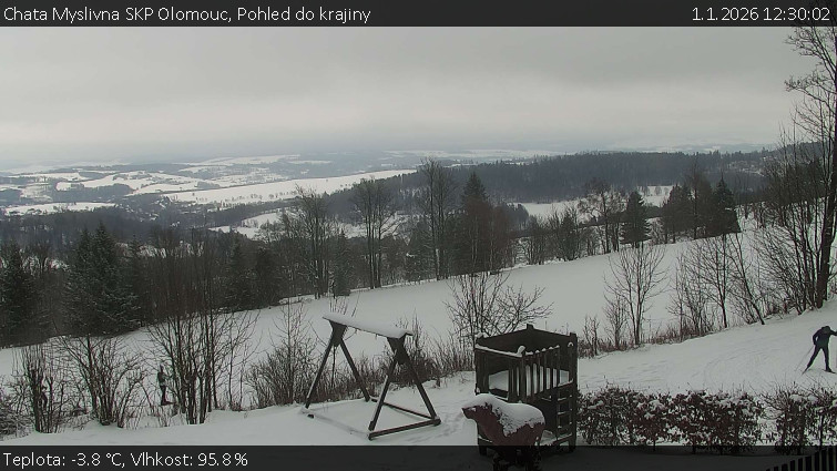 Chata Myslivna SKP Olomouc - Pohled do krajiny - 1.1.2026 v 12:30