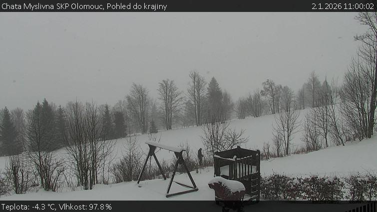 Chata Myslivna SKP Olomouc - Pohled do krajiny - 2.1.2026 v 11:00