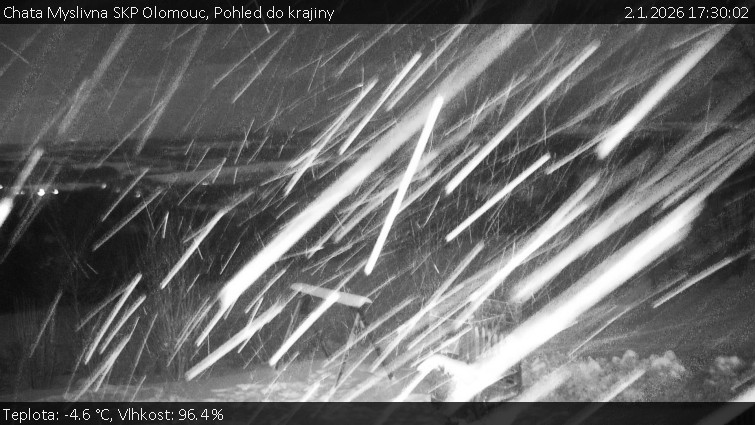 Chata Myslivna SKP Olomouc - Pohled do krajiny - 2.1.2026 v 17:30