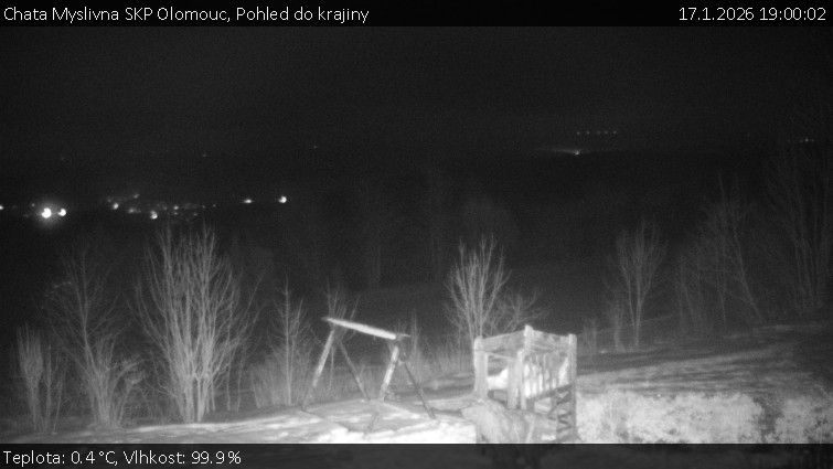 Chata Myslivna SKP Olomouc - Pohled do krajiny - 17.1.2026 v 19:00