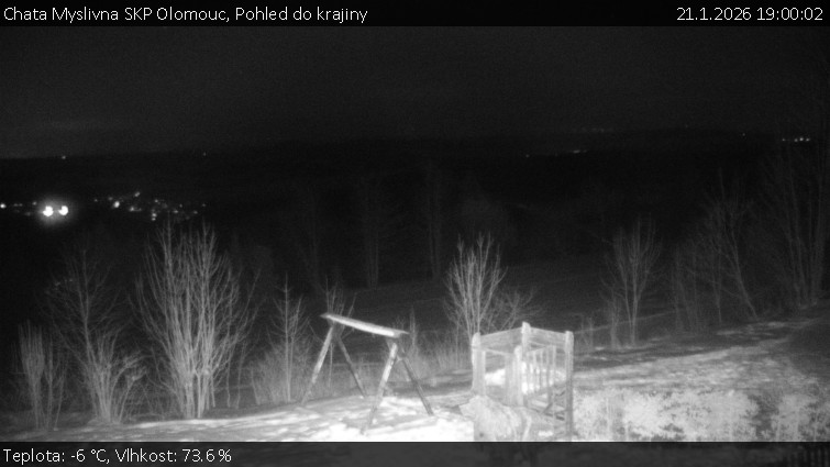 Chata Myslivna SKP Olomouc - Pohled do krajiny - 21.1.2026 v 19:00