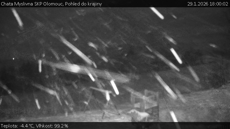Chata Myslivna SKP Olomouc - Pohled do krajiny - 29.1.2026 v 18:00