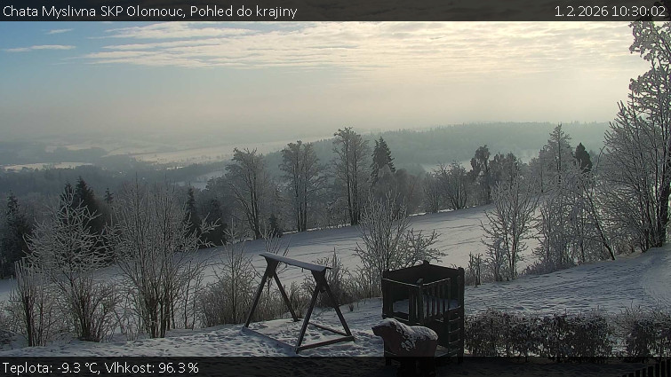 Chata Myslivna SKP Olomouc - Pohled do krajiny - 1.2.2026 v 10:30