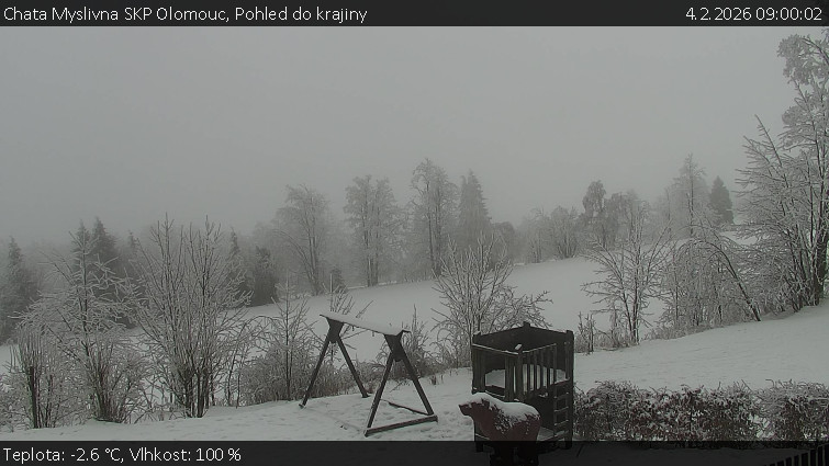 Chata Myslivna SKP Olomouc - Pohled do krajiny - 4.2.2026 v 09:00
