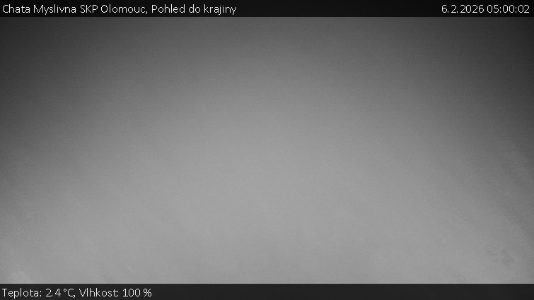Chata Myslivna SKP Olomouc - Pohled do krajiny - 6.2.2026 v 05:00