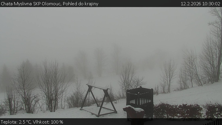Chata Myslivna SKP Olomouc - Pohled do krajiny - 12.2.2026 v 10:30
