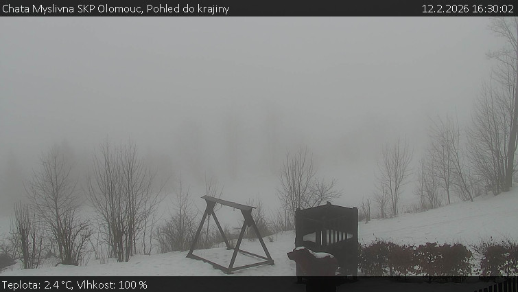 Chata Myslivna SKP Olomouc - Pohled do krajiny - 12.2.2026 v 16:30