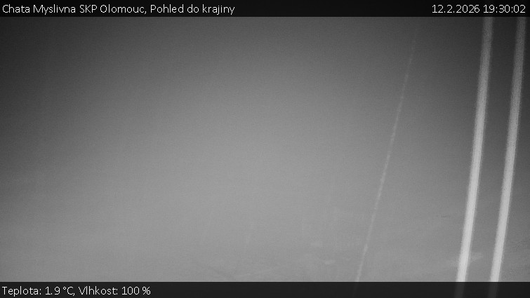 Chata Myslivna SKP Olomouc - Pohled do krajiny - 12.2.2026 v 19:30